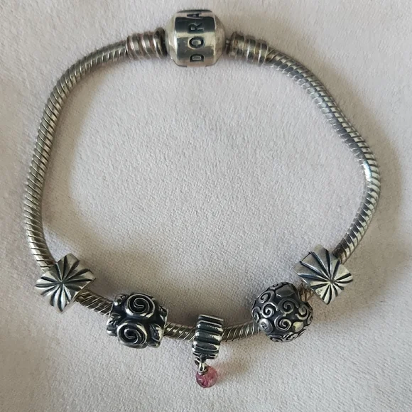 Pandora Silver Bracelet with Pink Charm - Picture 3 of 3